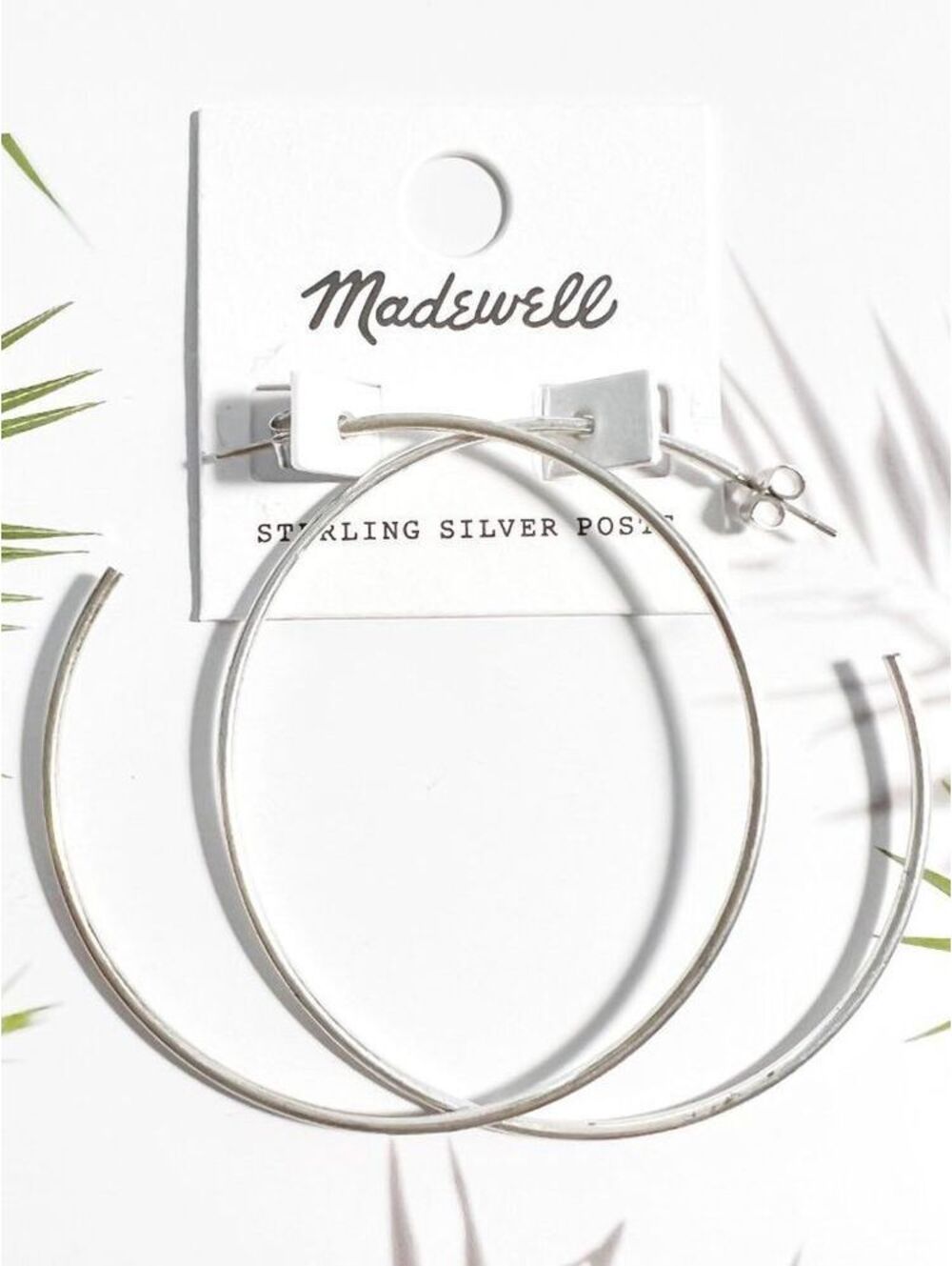 Madewell Oversized Hoop Earrings Light Silver Ox